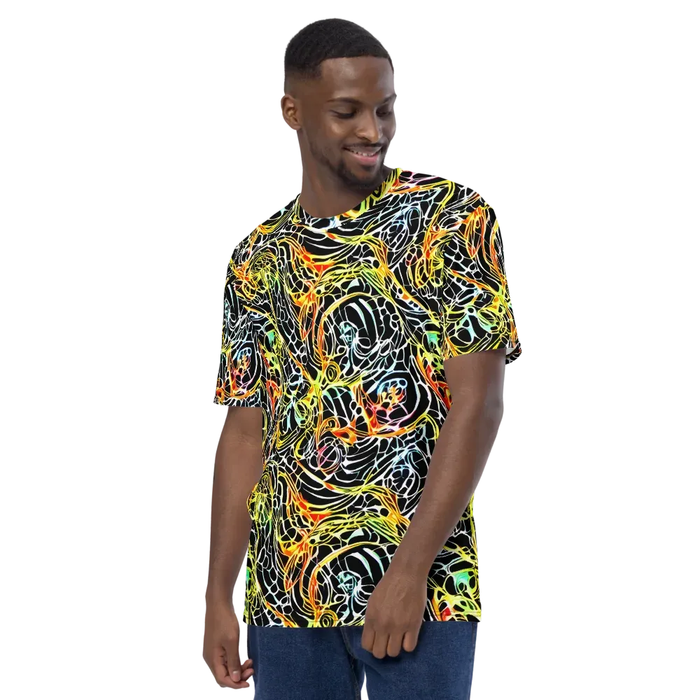 Electric Anatomy on Men's Crew Neck T-Shirt — Left