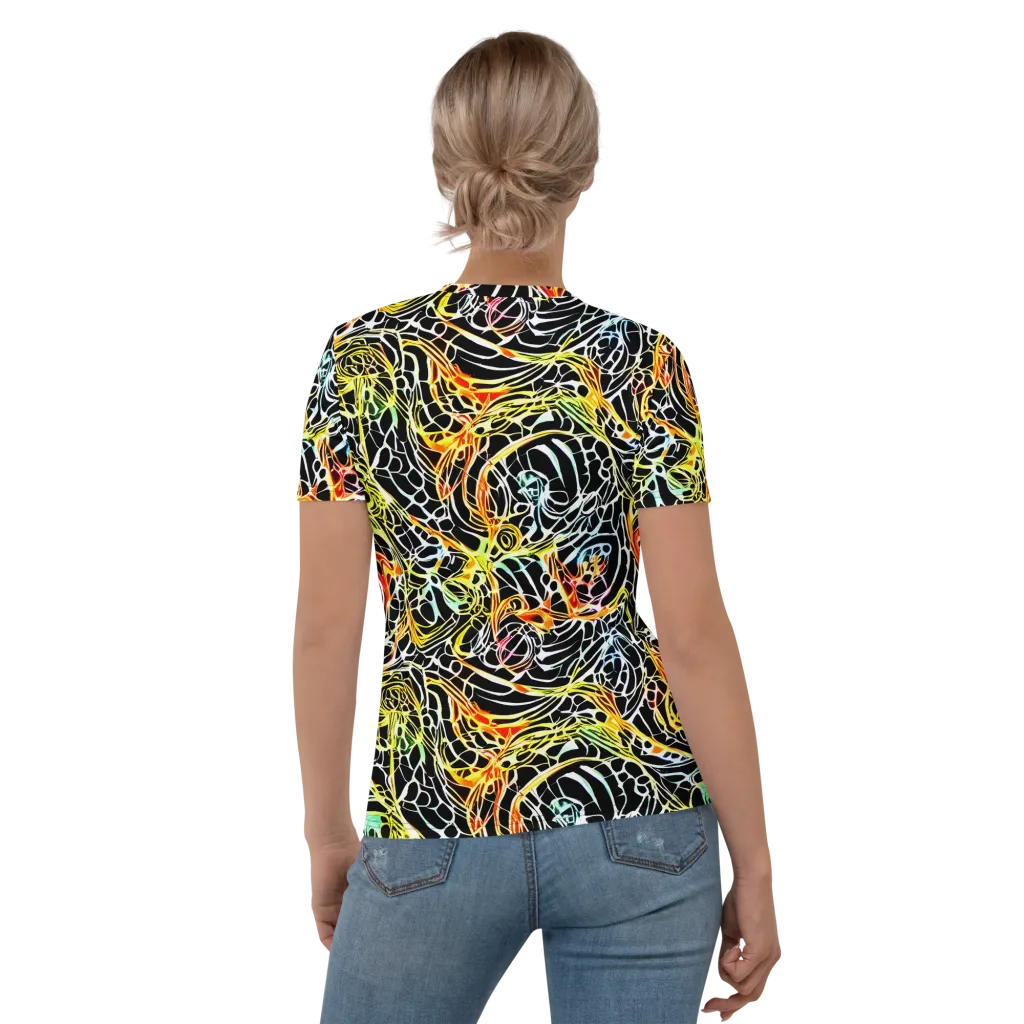 Electric Anatomy on Women's Crew Neck T-Shirt — Back