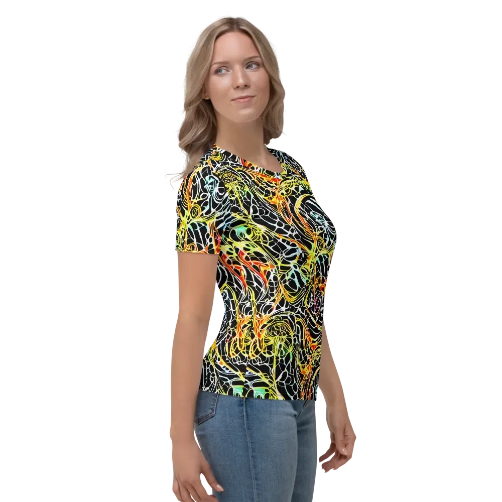 Electric Anatomy on Women's Crew Neck T-Shirt — Right