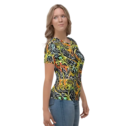 Electric Anatomy on a Women's Crew Neck T-Shirt