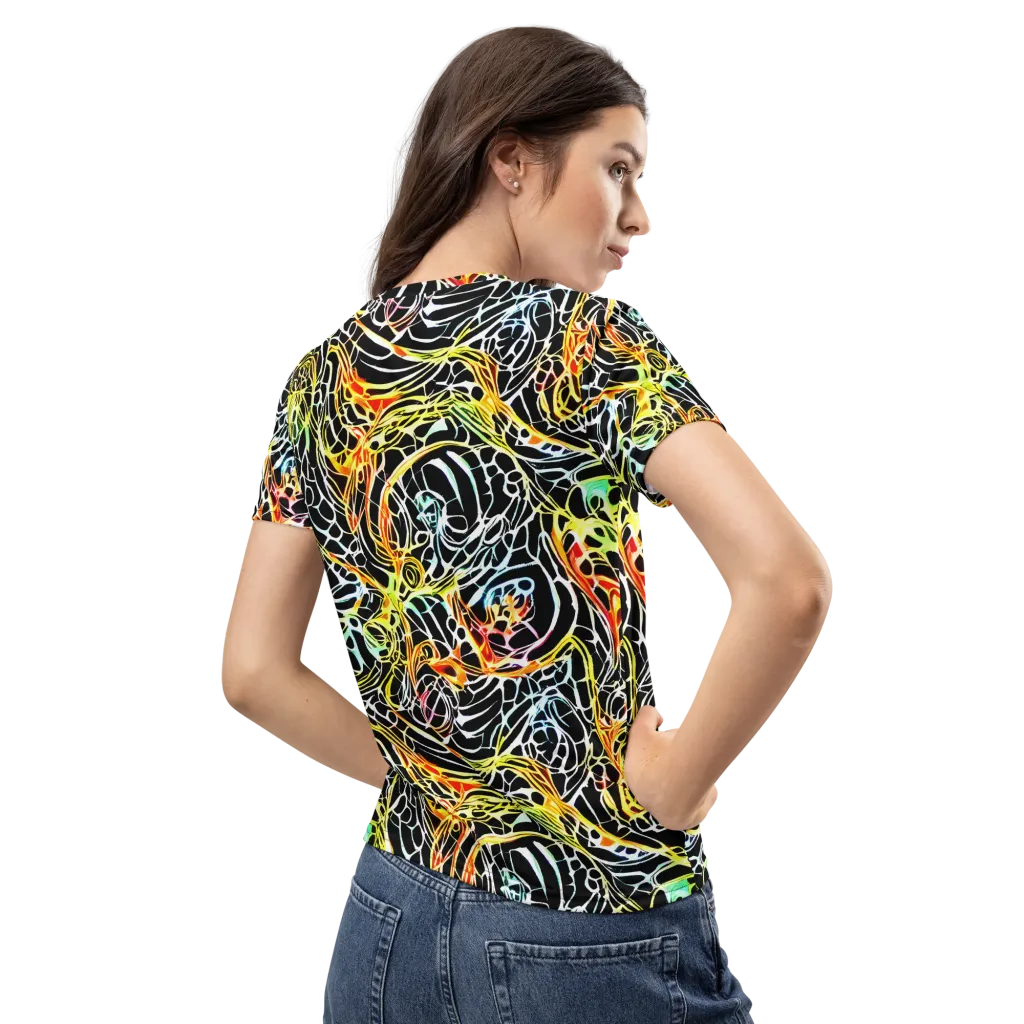Electric Anatomy on Women's Crew Neck T-Shirt — Back