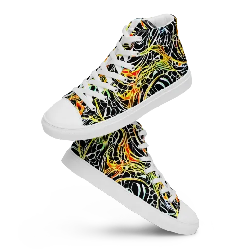 Electric Anatomy on a Women's High Top Canvas Shoes