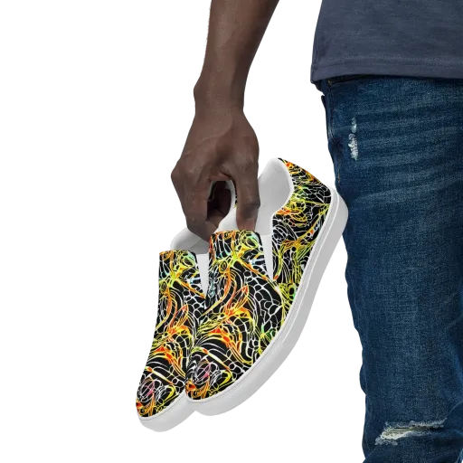 Electric Anatomy on a Men's Slip-On Canvas Shoes
