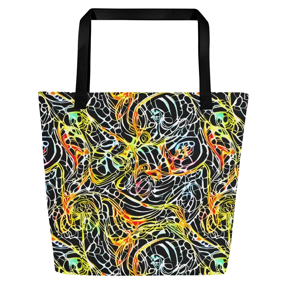 Electric Anatomy on Large Tote Bag W/ Pocket — Front