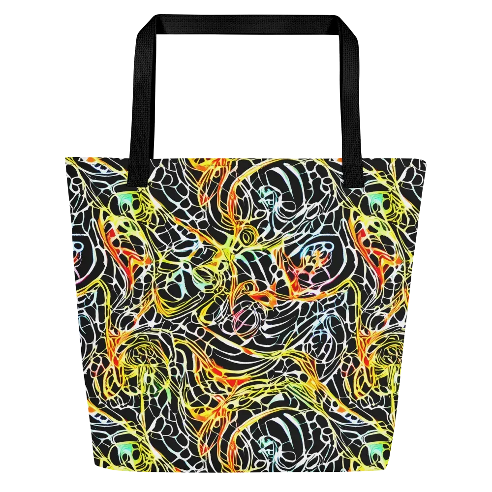 Electric Anatomy on Large Tote Bag W/ Pocket — Front