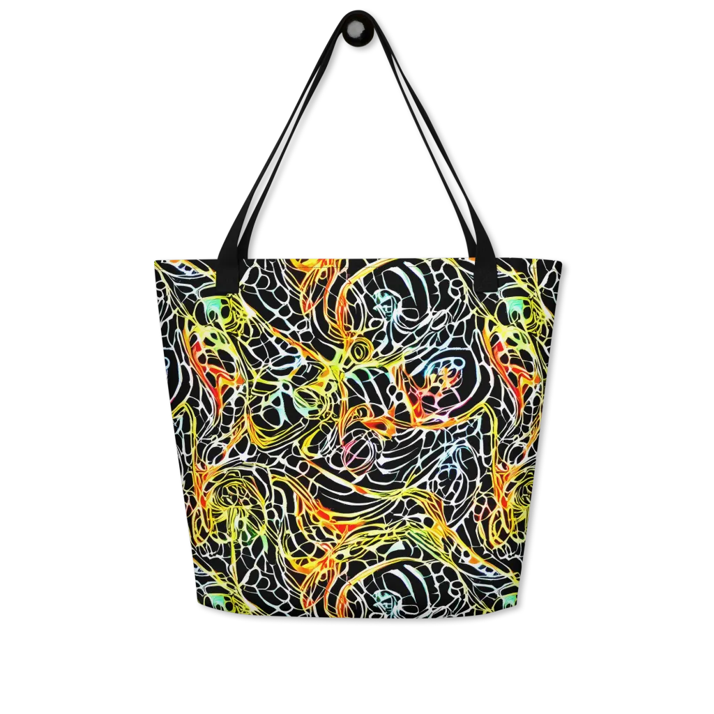 Electric Anatomy on Large Tote Bag W/ Pocket — Front
