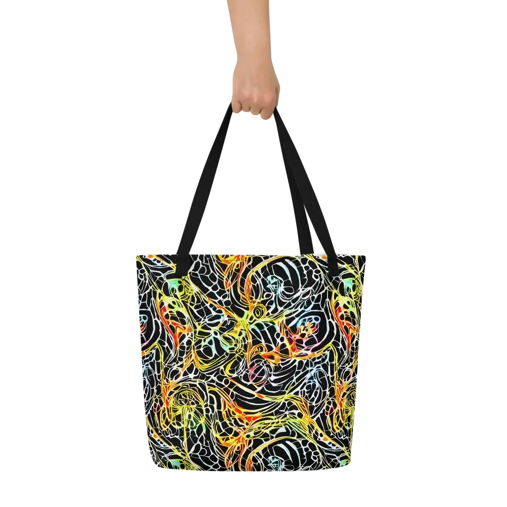 Electric Anatomy on Large Tote Bag W/ Pocket — Front