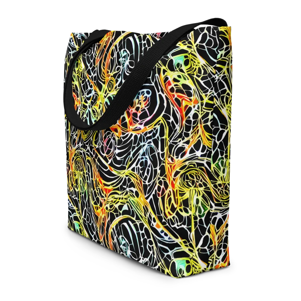 Electric Anatomy on Large Tote Bag W/ Pocket — Front