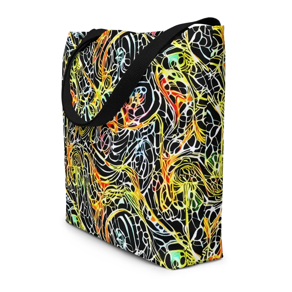Electric Anatomy on Large Tote Bag W/ Pocket — Front