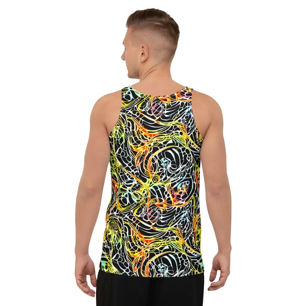 Electric Anatomy on Men's Tank Top — Back