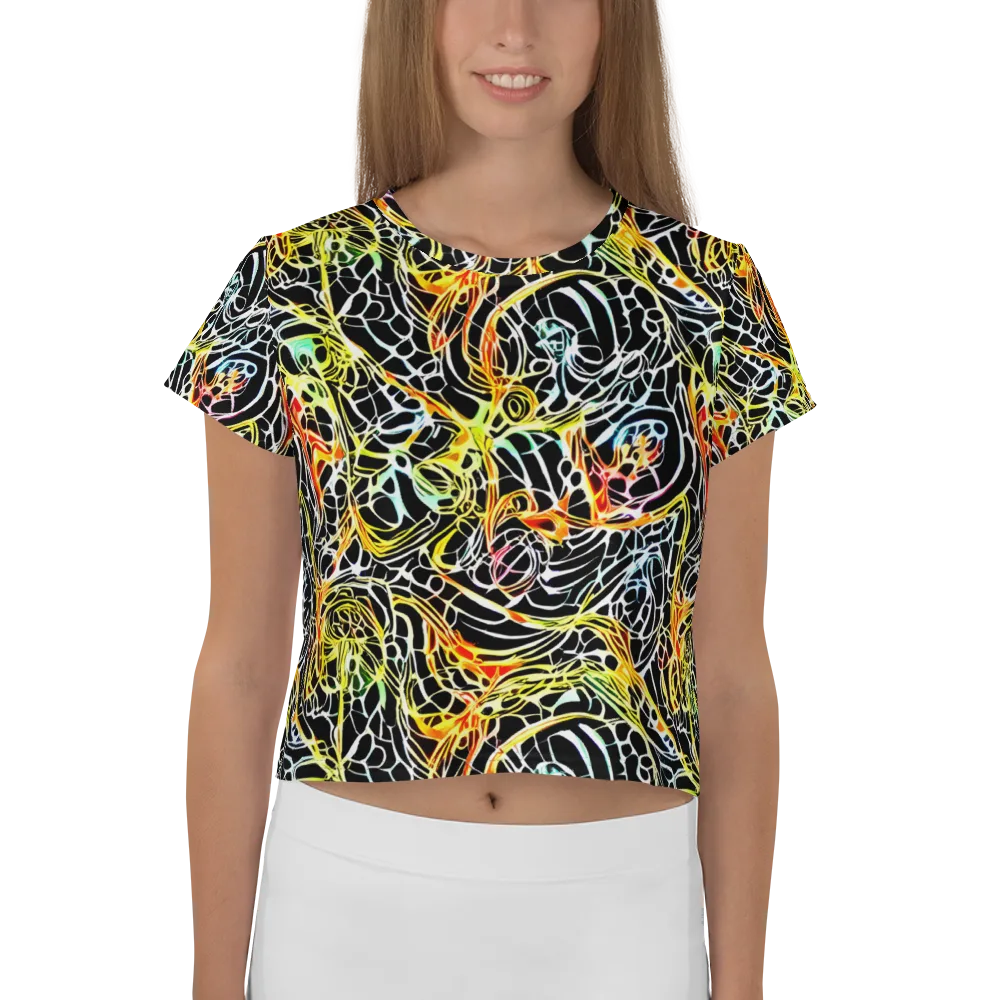 Electric Anatomy on Crop Tee — Front