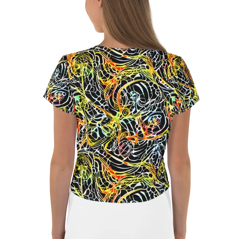 Electric Anatomy on Crop Tee — Back