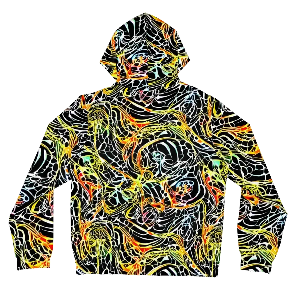Electric Anatomy on Women's Full-Zip Hoodie — Back