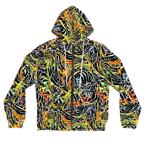 Electric Anatomy on a Women's Full-Zip Hoodie