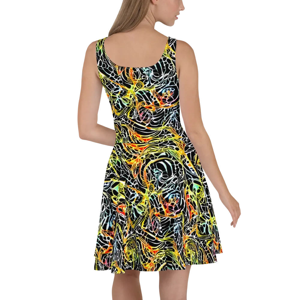 Electric Anatomy on Skater Dress — Back