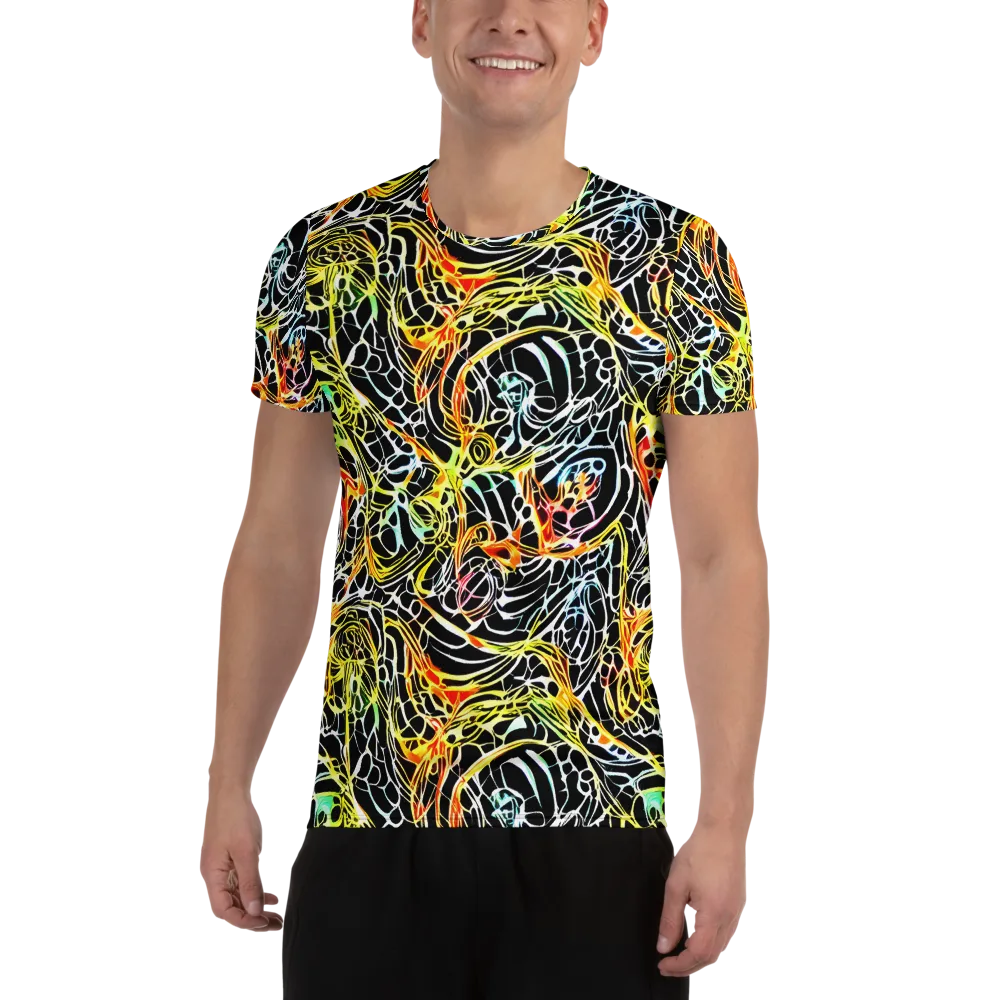 Electric Anatomy on Men's Athletic T-Shirt — Front