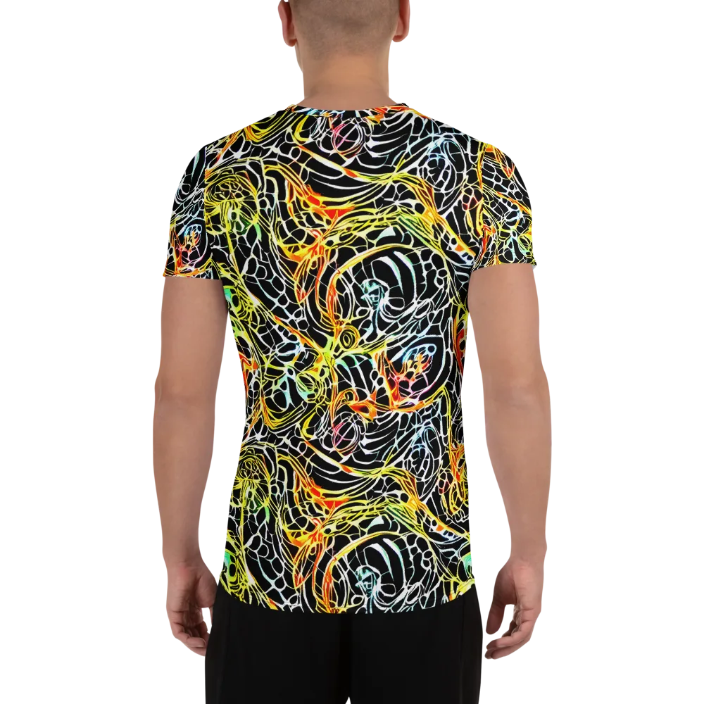 Electric Anatomy on Men's Athletic T-Shirt — Back