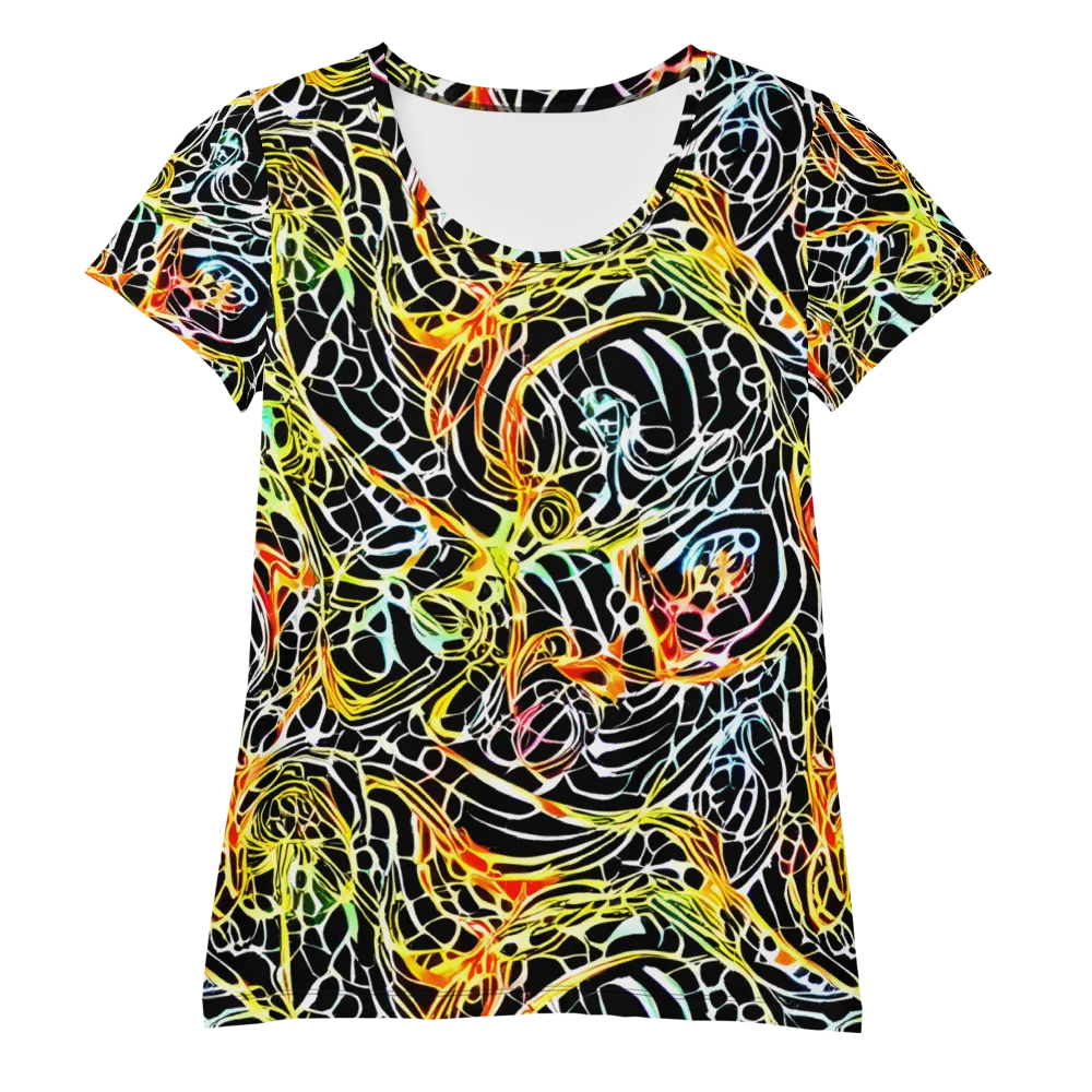 Electric Anatomy on Women's Athletic T-Shirt — Front