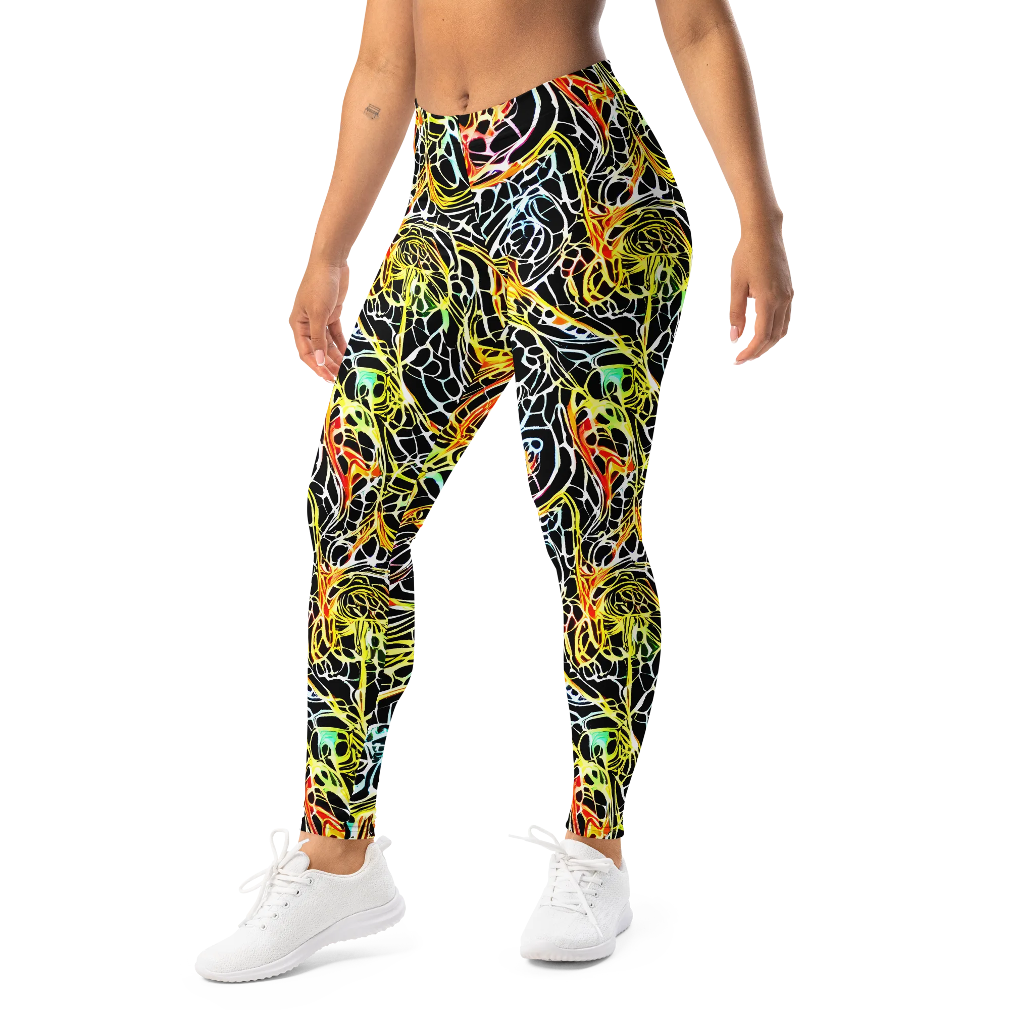 Electric Anatomy on Leggings — Left Front