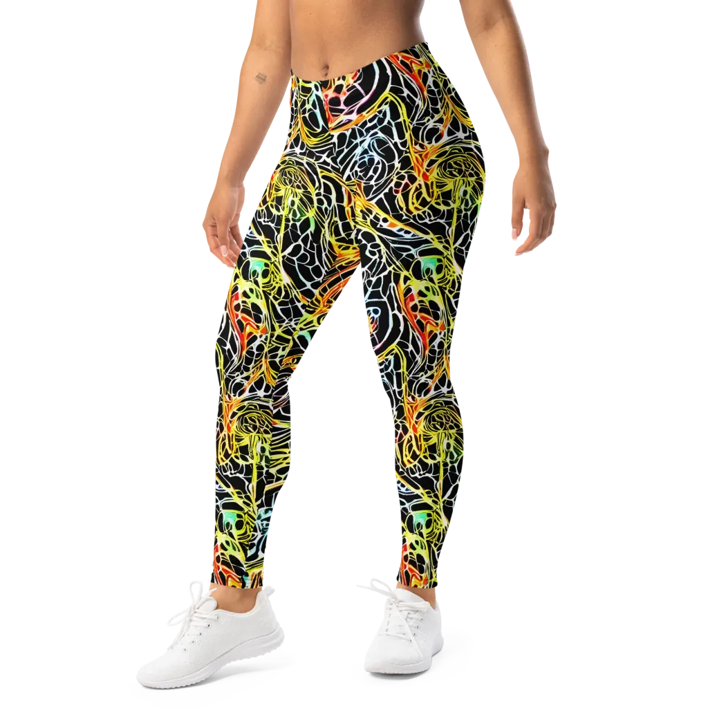 Electric Anatomy on Leggings — Left Front