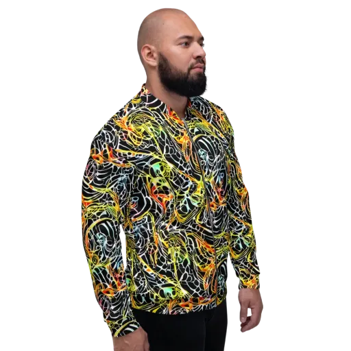 Electric Anatomy on a Bomber Jacket