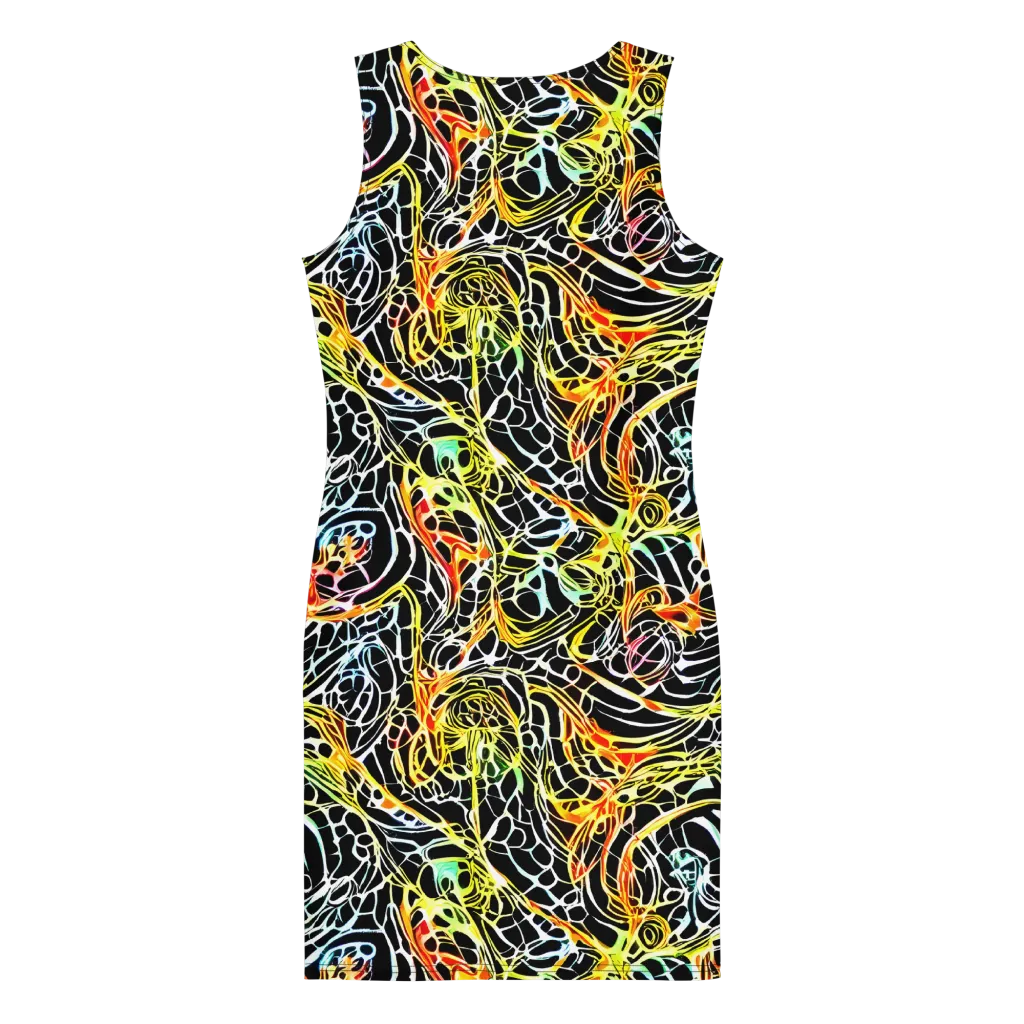 Electric Anatomy on Bodycon Dress — Back