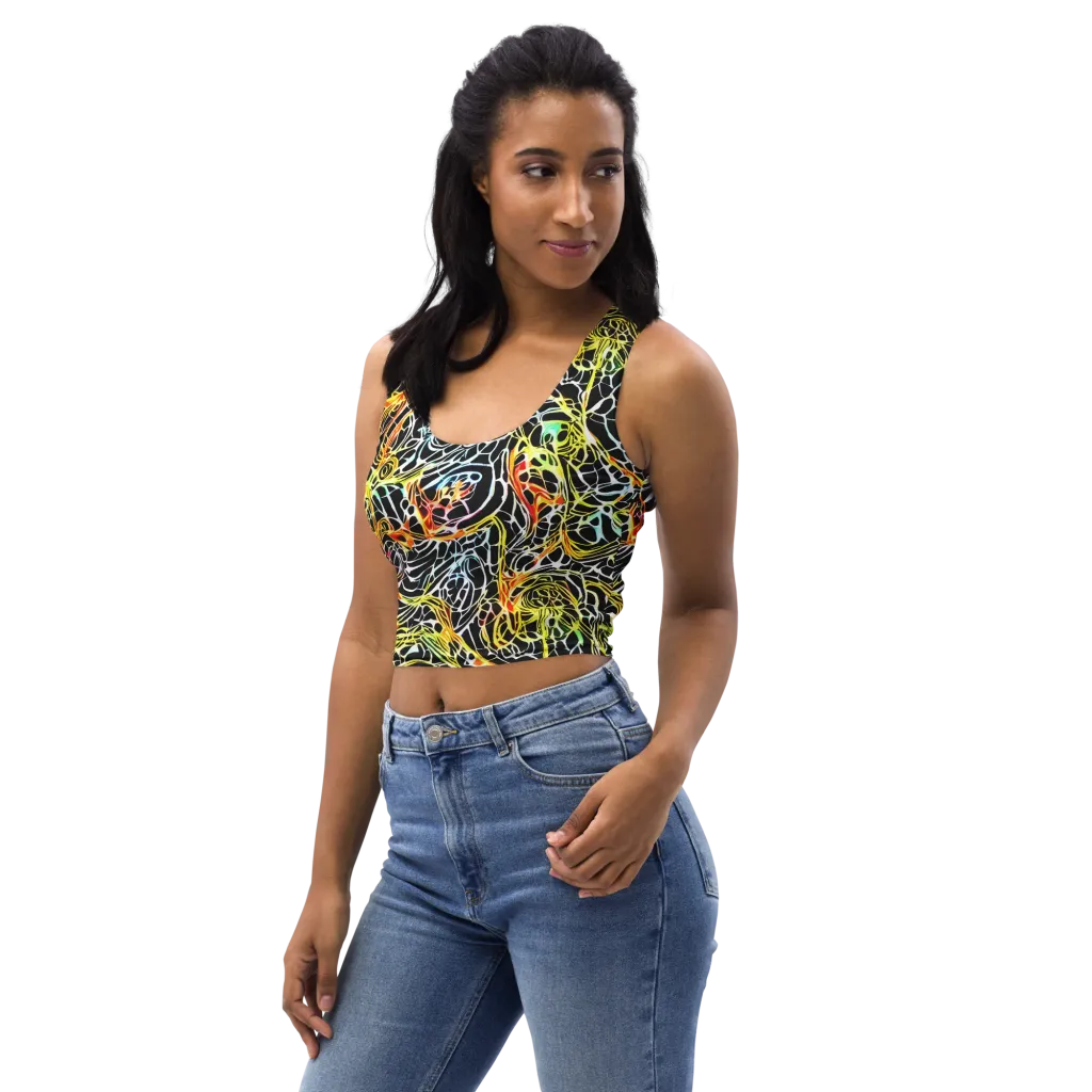 Electric Anatomy on Crop Top — Left Front