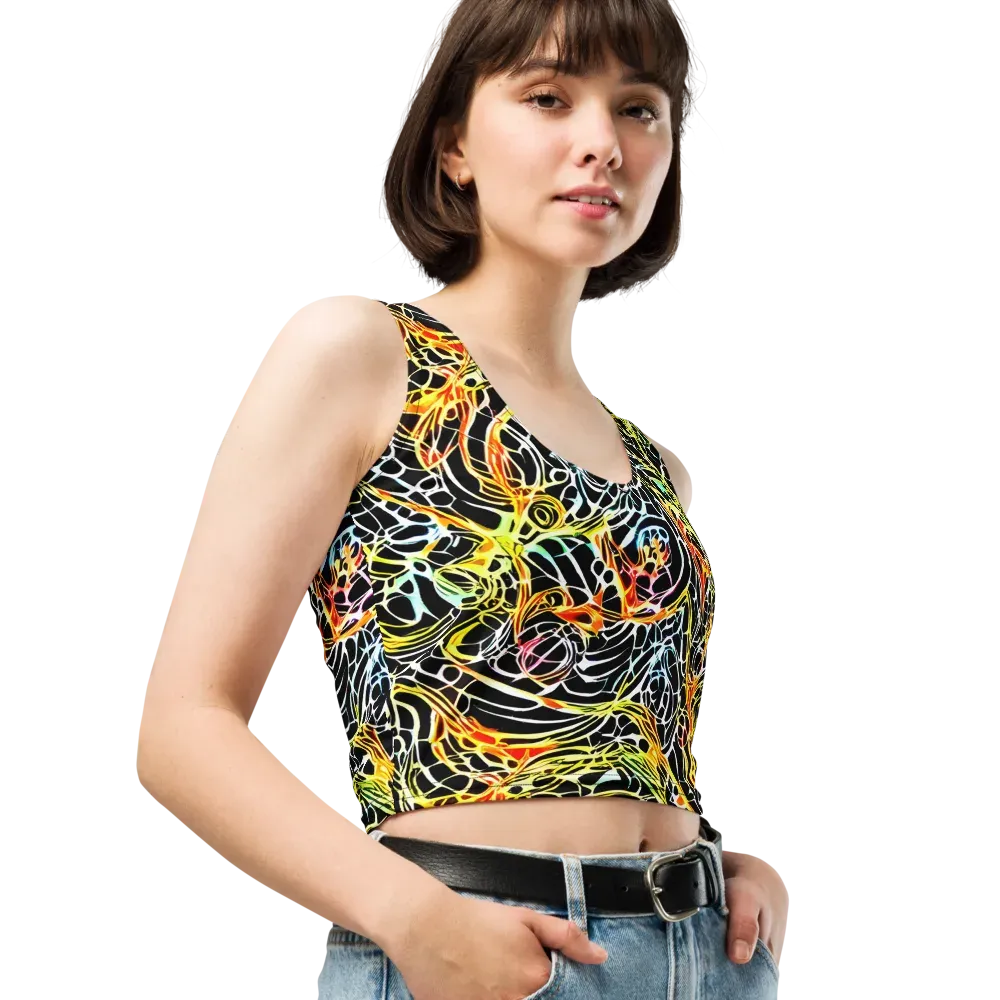 Electric Anatomy on Crop Top — Right Front