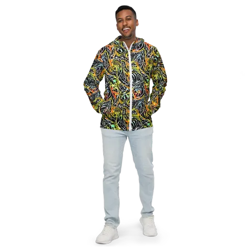Electric Anatomy on a Men's Windbreaker