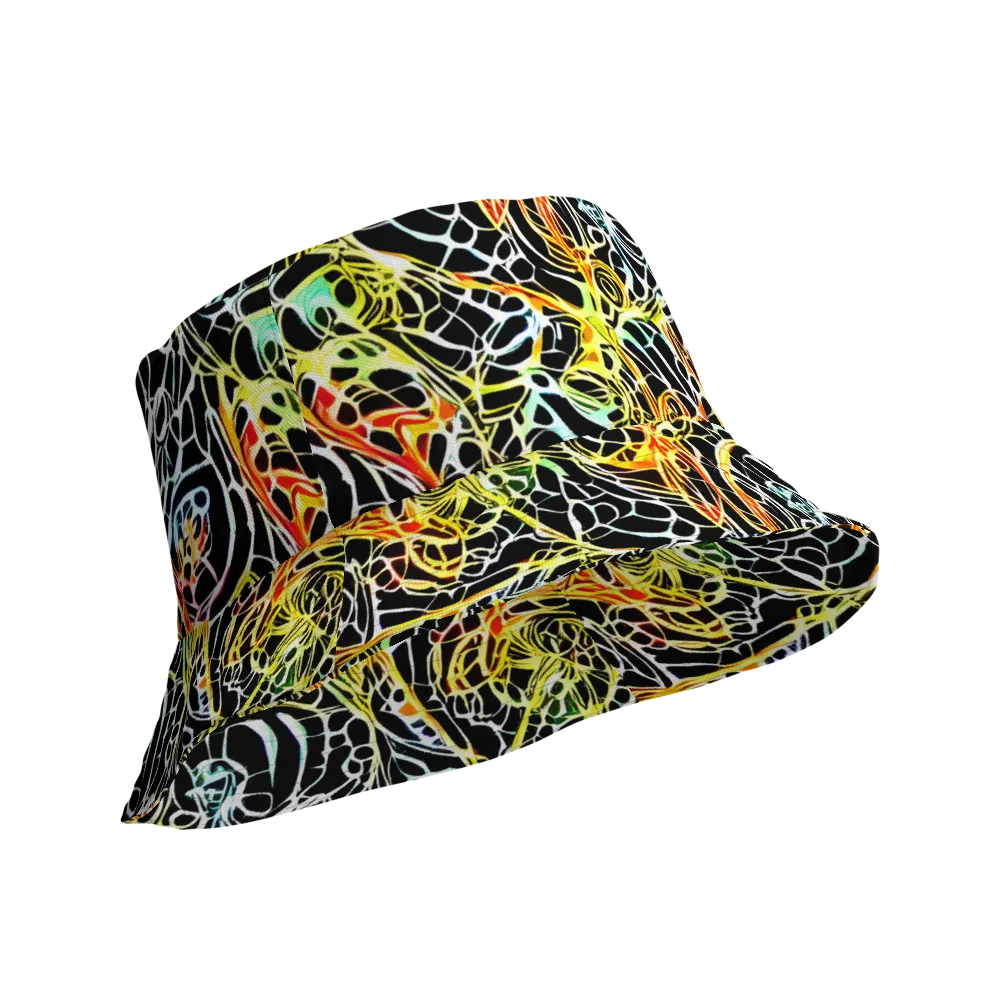 Electric Anatomy on Reversible Bucket Hat — Product details Outside