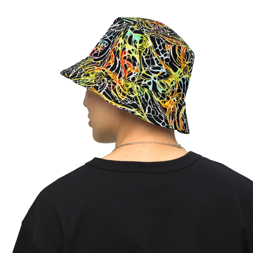 Electric Anatomy on Reversible Bucket Hat — Back Inside