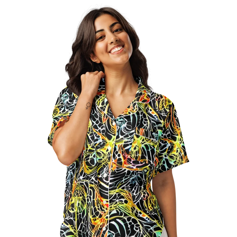 Electric Anatomy on Women's Short Sleeve Pajama Top — Front