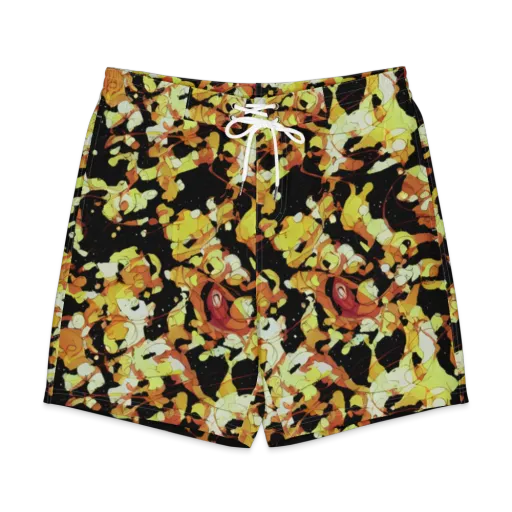 Saffron Orbit on a Men's Board Shorts