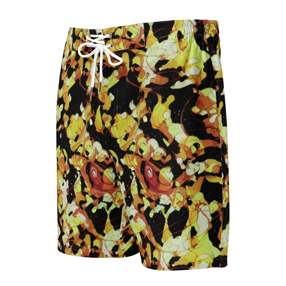 Saffron Orbit on Men's Board Shorts — Front