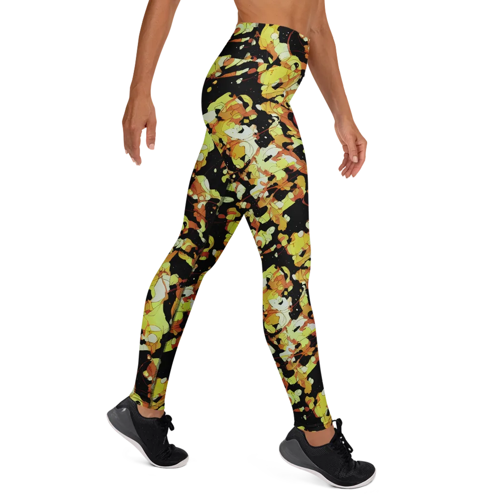 Saffron Orbit on Yoga Leggings — Right