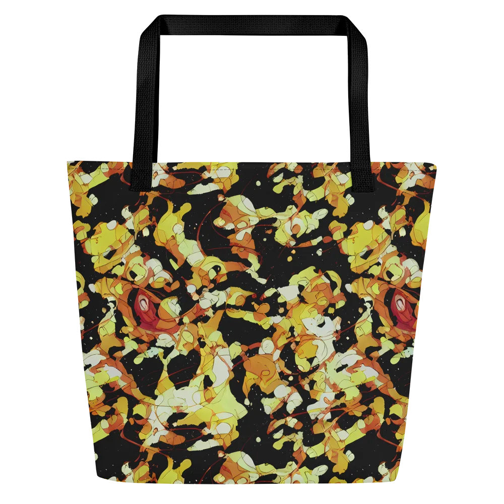 Saffron Orbit on Large Tote Bag W/ Pocket — Front