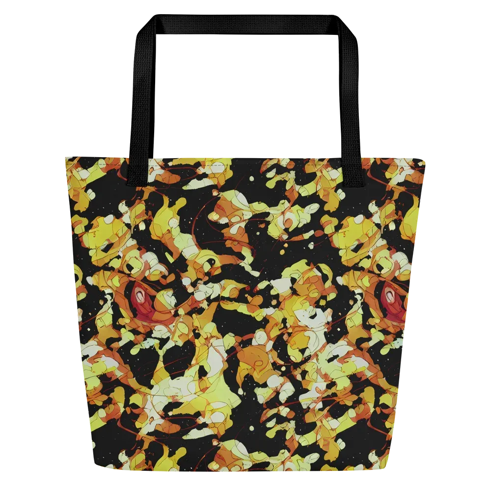 Saffron Orbit on Large Tote Bag W/ Pocket — Front