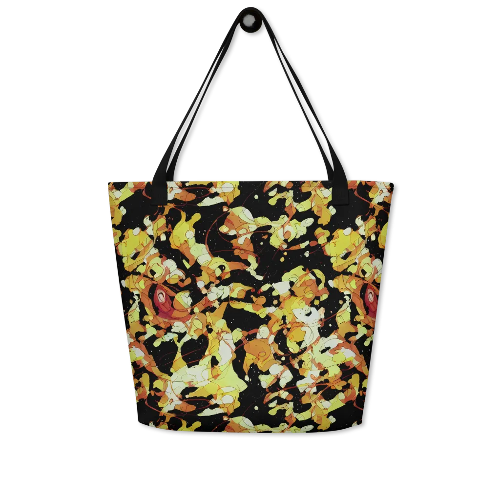 Saffron Orbit on Large Tote Bag W/ Pocket — Front