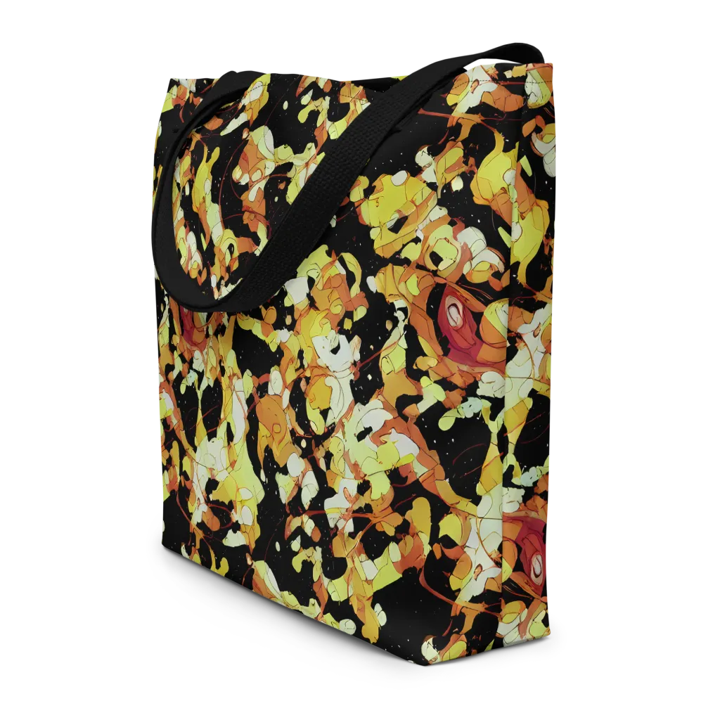 Saffron Orbit on Large Tote Bag W/ Pocket — Front