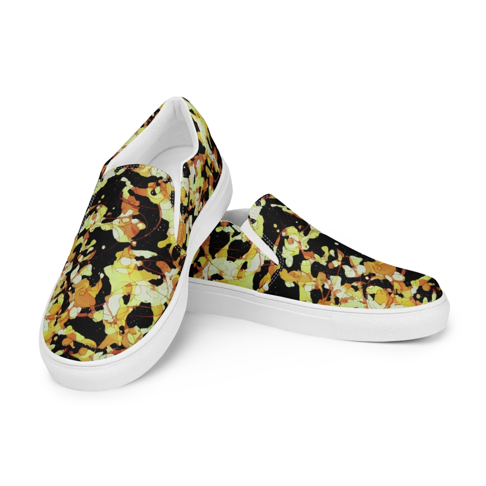 Saffron Orbit on Women's Slip-On Canvas Shoes — Left Front