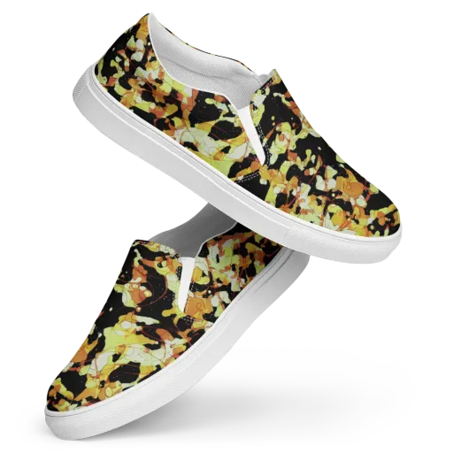 Saffron Orbit on a Women's Slip-On Canvas Shoes