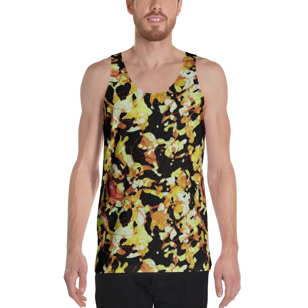 Saffron Orbit on Men's Tank Top — Front