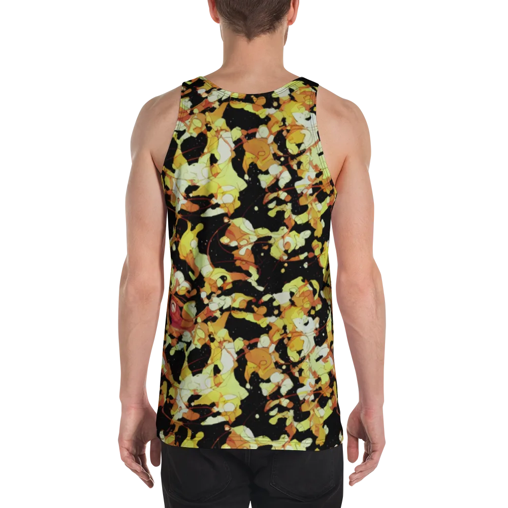 Saffron Orbit on Men's Tank Top — Back