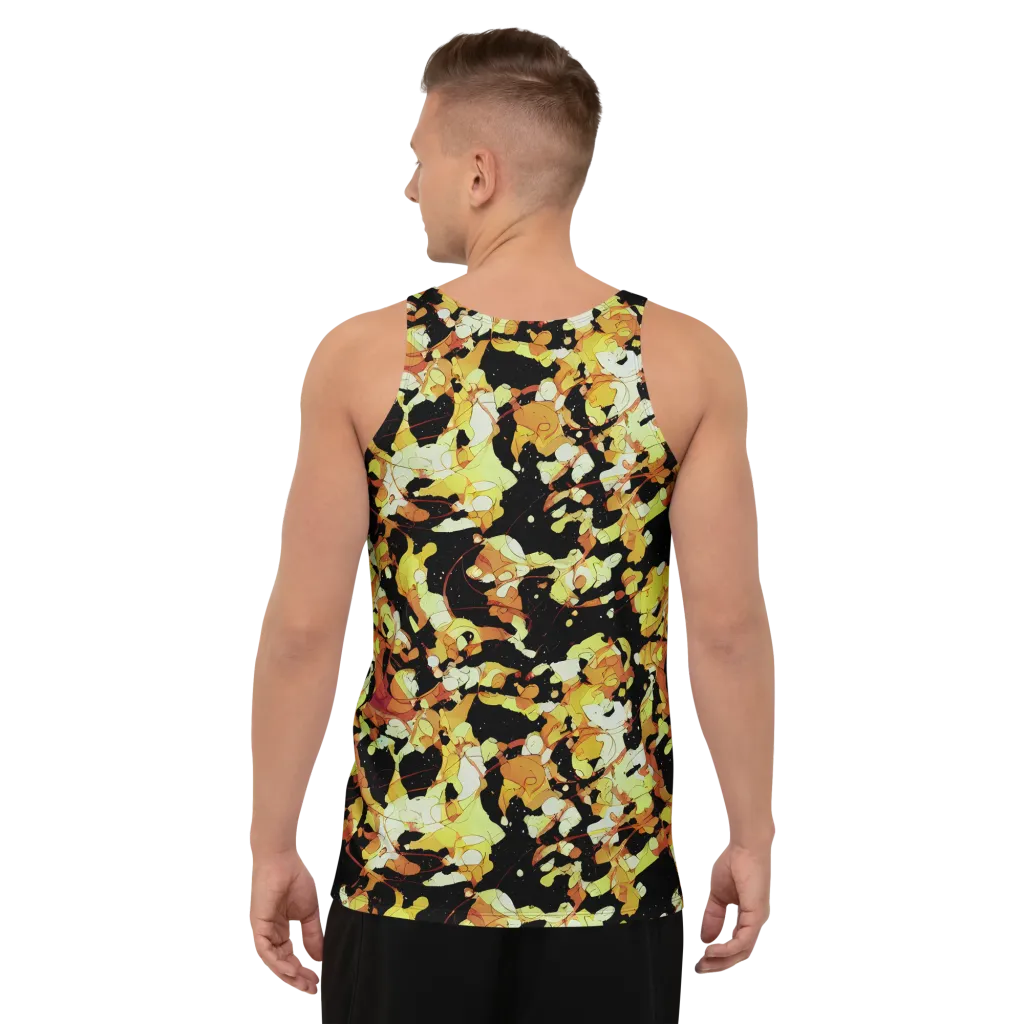 Saffron Orbit on Men's Tank Top — Back