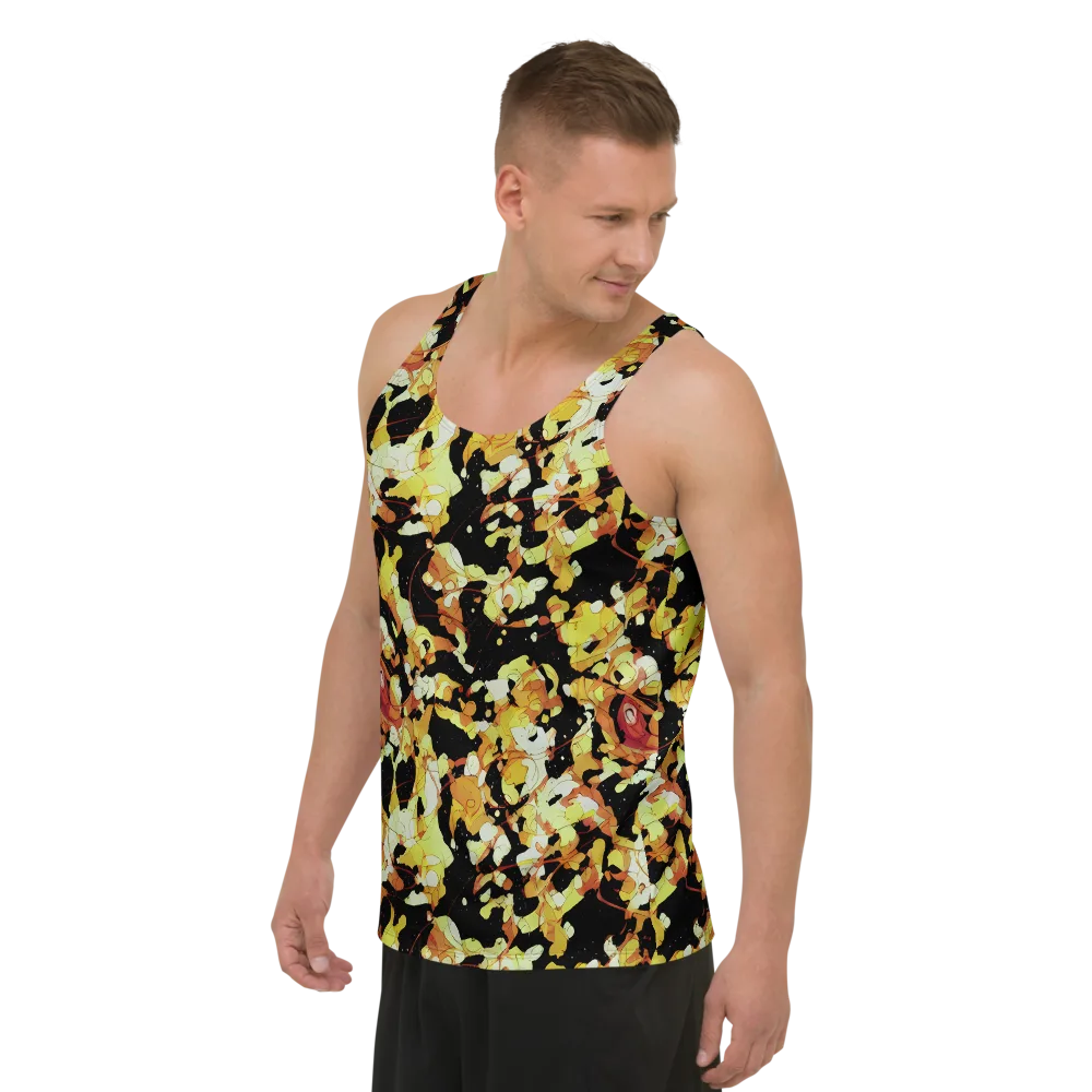 Saffron Orbit on Men's Tank Top — Left Front
