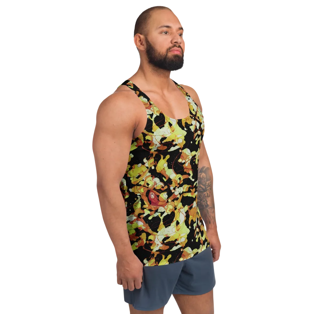 Saffron Orbit on Men's Tank Top — Right Front