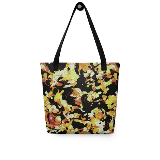 Saffron Orbit on a Tote Bag