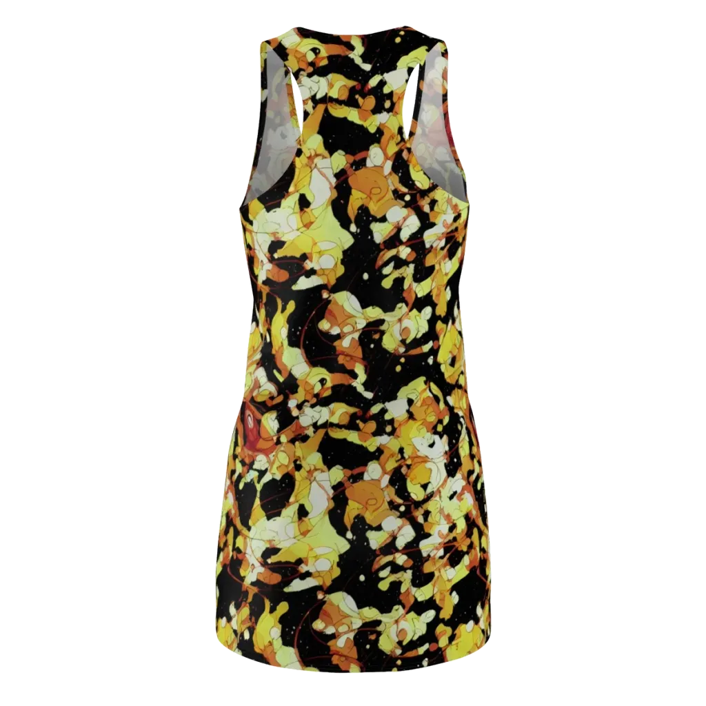 Saffron Orbit on Racerback Dress — Back