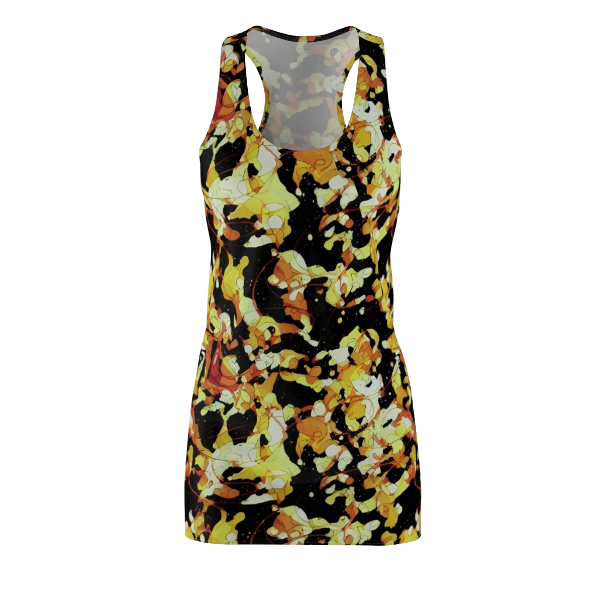 Saffron Orbit on Racerback Dress — Front