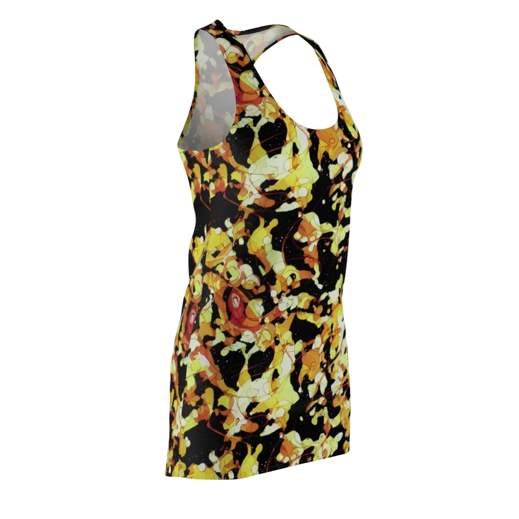Saffron Orbit on Racerback Dress — Front Side